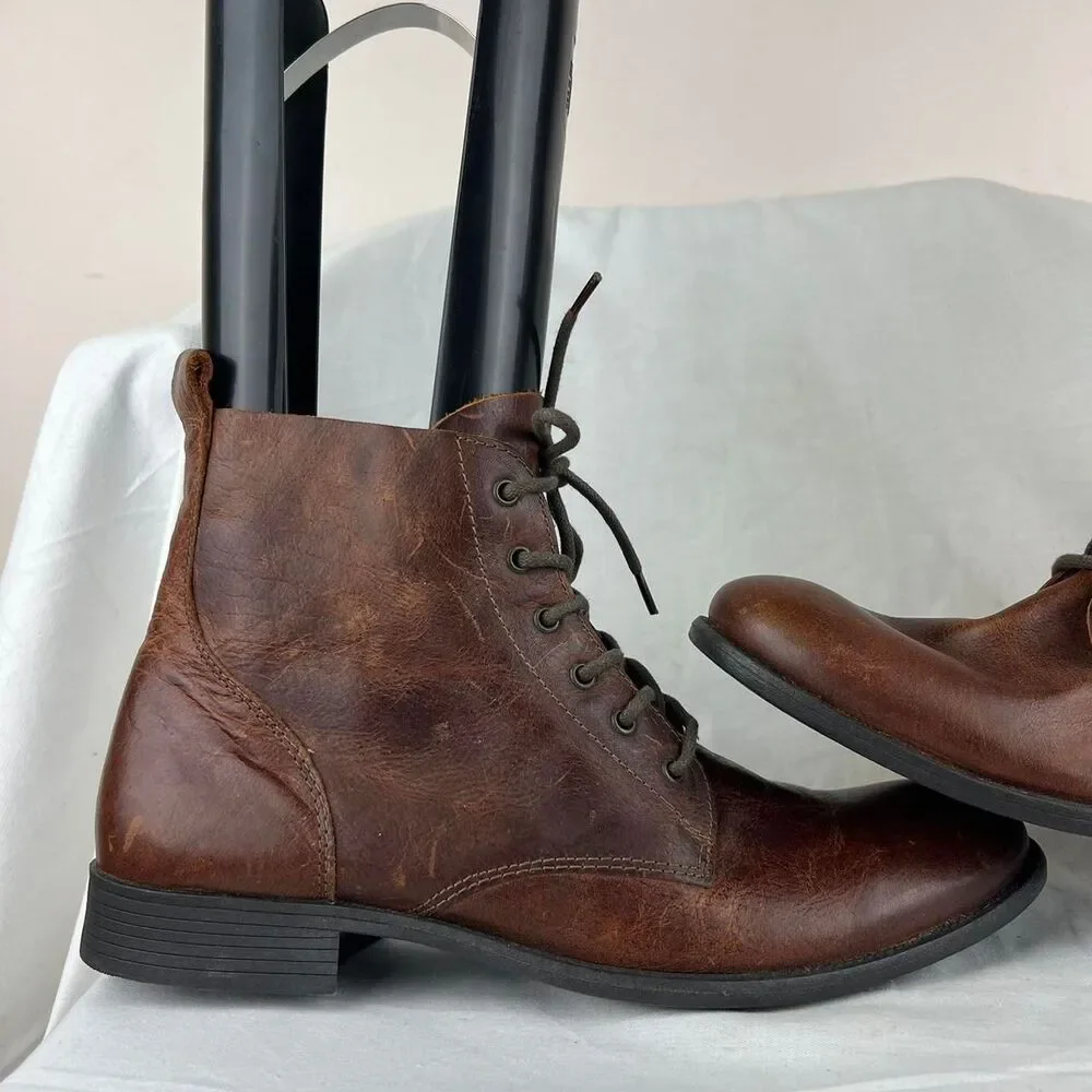Jeffrey Tyler Brown Leather Lace Up Boots Size 11